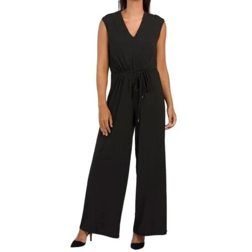 Catherine Malandrino Sleeveless V-Neck Wide Leg Jumpsuit Women's Size L NWT